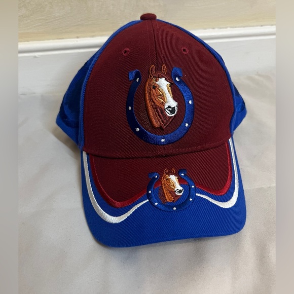 August Sportswear men’s Lucky Horse Shoe Embroidered hook & loop Baseball Cap - Picture 15 of 16